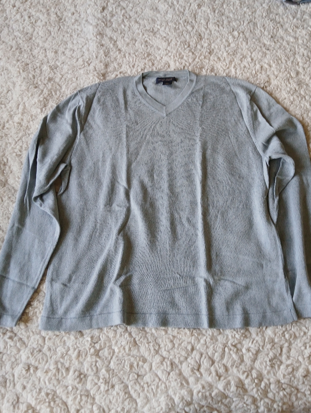 Banana Republic Sweater Mens Large Ligth Blue Silk Cashmere